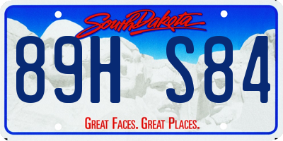 SD license plate 89HS84