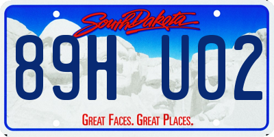 SD license plate 89HU02