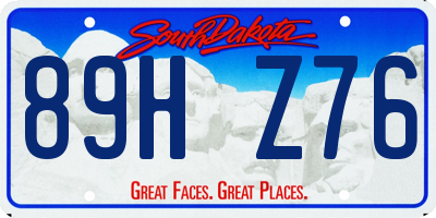 SD license plate 89HZ76