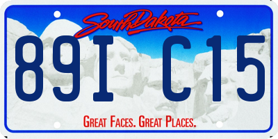 SD license plate 89IC15