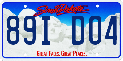 SD license plate 89ID04