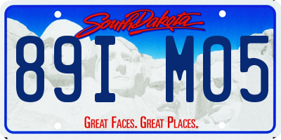 SD license plate 89IM05