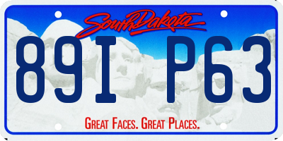 SD license plate 89IP63