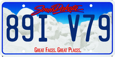 SD license plate 89IV79