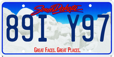 SD license plate 89IY97
