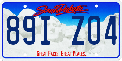 SD license plate 89IZ04