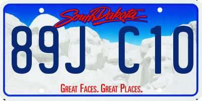 SD license plate 89JC10