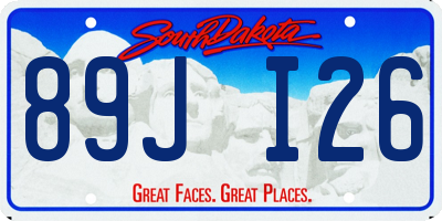 SD license plate 89JI26
