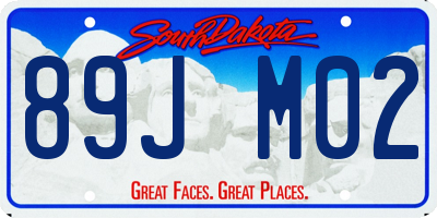 SD license plate 89JM02