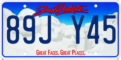 SD license plate 89JY45