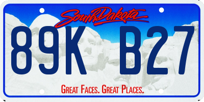 SD license plate 89KB27