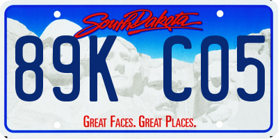 SD license plate 89KC05