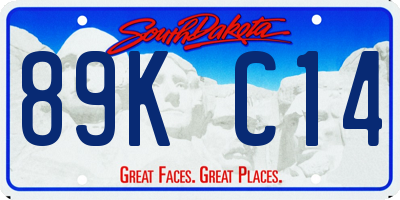 SD license plate 89KC14