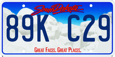 SD license plate 89KC29