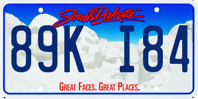 SD license plate 89KI84