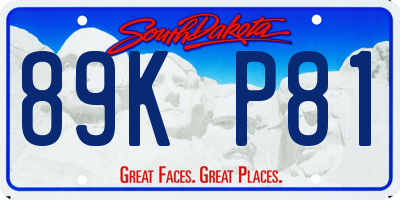SD license plate 89KP81