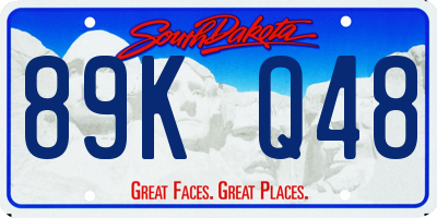 SD license plate 89KQ48