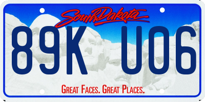 SD license plate 89KU06