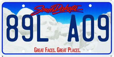 SD license plate 89LA09