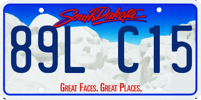 SD license plate 89LC15