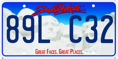 SD license plate 89LC32