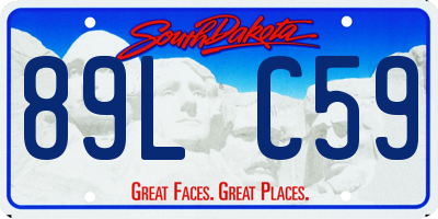 SD license plate 89LC59