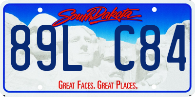 SD license plate 89LC84