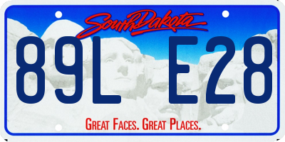 SD license plate 89LE28