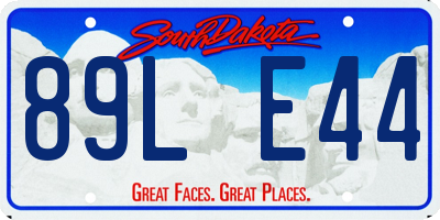 SD license plate 89LE44