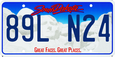 SD license plate 89LN24