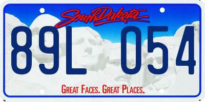 SD license plate 89LO54