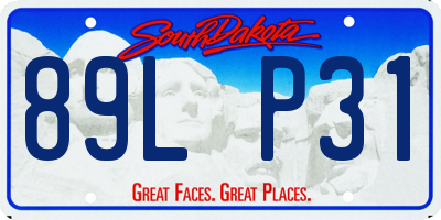 SD license plate 89LP31