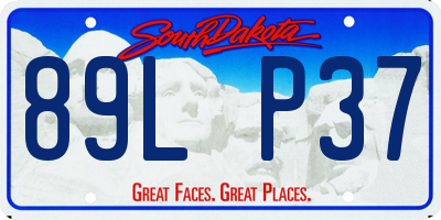 SD license plate 89LP37