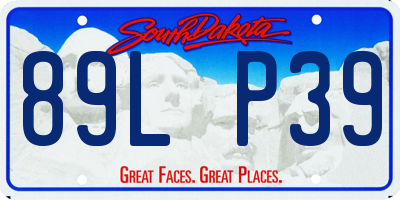 SD license plate 89LP39