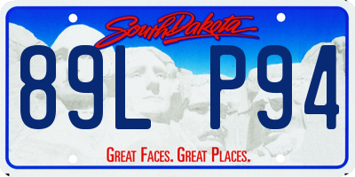 SD license plate 89LP94