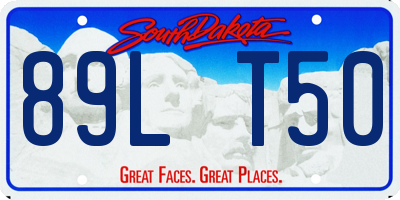 SD license plate 89LT50