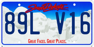 SD license plate 89LV16
