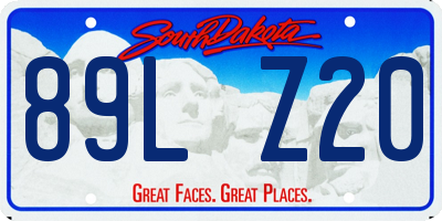 SD license plate 89LZ20