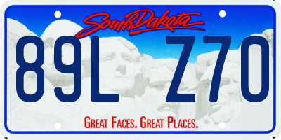 SD license plate 89LZ70