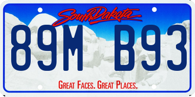 SD license plate 89MB93