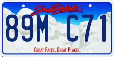 SD license plate 89MC71