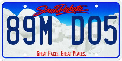 SD license plate 89MD05