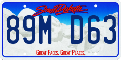 SD license plate 89MD63