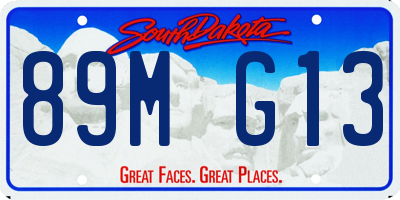 SD license plate 89MG13