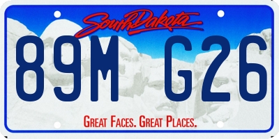 SD license plate 89MG26