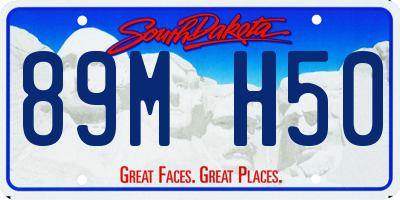 SD license plate 89MH50