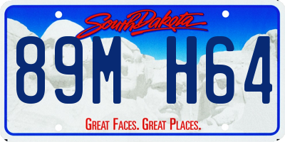 SD license plate 89MH64