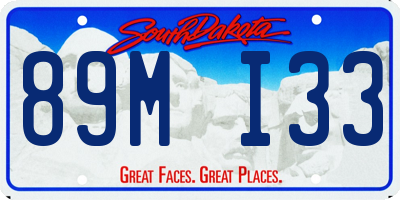 SD license plate 89MI33