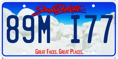 SD license plate 89MI77