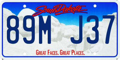 SD license plate 89MJ37
